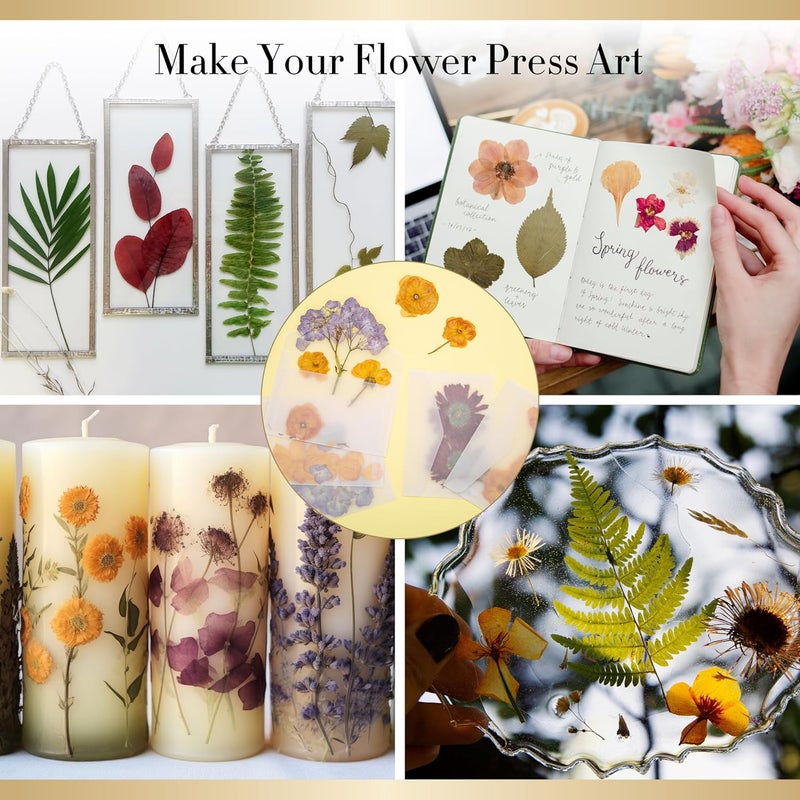 Aboofx Flower Press Kit for DIY Journal Bookmark Frame, 10" x 10" 10 Layers Wood Flower Pressing Kit with Storage Bags for Dried Flowers Plant Wedding Bouquet Preservation Kits, Gift for Craft Lovers - Image 5